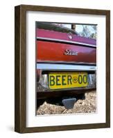 Car Registration Plate Beer, South Australia, Australia-Steve & Ann Toon-Framed Photographic Print