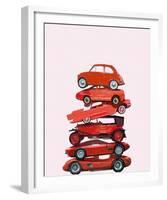 Car Stack II-Ben James-Framed Giclee Print