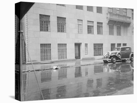 Car Standing in Front of Building-null-Stretched Canvas