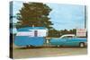 Car Towing Small Alumalite Trailer-null-Stretched Canvas