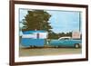 Car Towing Small Alumalite Trailer-null-Framed Premium Giclee Print