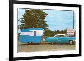 Car Towing Small Alumalite Trailer-null-Framed Premium Giclee Print