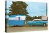 Car Towing Small Alumalite Trailer-null-Stretched Canvas