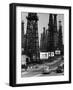 Car Traffic on Highway Next to Advertising Billboards and Oil Well Towers, Signal Hill Oil Field-Andreas Feininger-Framed Photographic Print