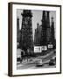 Car Traffic on Highway Next to Advertising Billboards and Oil Well Towers, Signal Hill Oil Field-Andreas Feininger-Framed Photographic Print