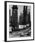 Car Traffic on Highway Next to Advertising Billboards and Oil Well Towers, Signal Hill Oil Field-Andreas Feininger-Framed Photographic Print