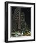 Car Trails at Night, Skyscrapers and City Buildings, Shinjuku, Tokyo, Japan-Christian Kober-Framed Photographic Print