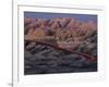 Car Traveling Through Badlands National Park-Layne Kennedy-Framed Photographic Print