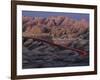 Car Traveling Through Badlands National Park-Layne Kennedy-Framed Photographic Print