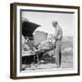 Car trouble on Highway 33, 1938-Dorothea Lange-Framed Photographic Print