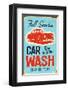 Car Wash Vintage Sign-null-Framed Art Print