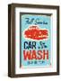 Car Wash Vintage Sign-null-Framed Art Print