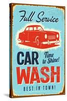 Car Wash Vintage Sign-null-Stretched Canvas