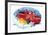 Car Washing Sign with Sponge-Mechanik-Framed Art Print