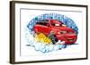 Car Washing Sign with Sponge-Mechanik-Framed Art Print