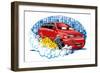 Car Washing Sign with Sponge-Mechanik-Framed Art Print