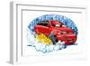 Car Washing Sign with Sponge-Mechanik-Framed Art Print