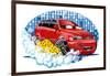 Car Washing Sign with Sponge-Mechanik-Framed Art Print