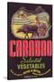 Carabao Vegetable Label - Arroyo Grande, CA-Lantern Press-Stretched Canvas