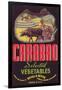 Carabao Vegetable Label - Arroyo Grande, CA-Lantern Press-Framed Art Print