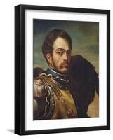 Carabinier Officer with His Horse, C.1814-Theodore Gericault-Framed Giclee Print