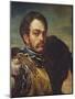 Carabinier Officer with His Horse, C.1814-Theodore Gericault-Mounted Giclee Print