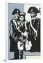 Carabinieri (Police) with Prisoner, Mural on Orgosolo Middle School, Sardinia, Italy-null-Framed Giclee Print