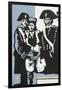 Carabinieri (Police) with Prisoner, Mural on Orgosolo Middle School, Sardinia, Italy-null-Framed Giclee Print