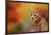 Caracal in Autumn-Jai Johnson-Framed Giclee Print