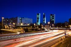 Blurred Tail Lights and Traffic Lights on Motorway-Caracarafoto-Photographic Print