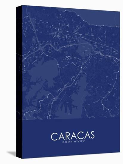 Caracas, Venezuela (Bolivarian Republic of) Blue Map-null-Stretched Canvas