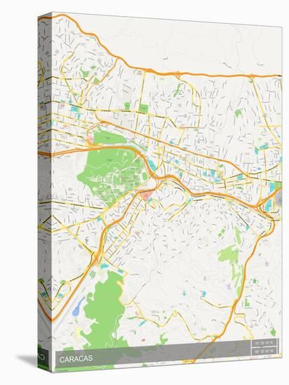 Caracas, Venezuela (Bolivarian Republic of) Map-null-Stretched Canvas