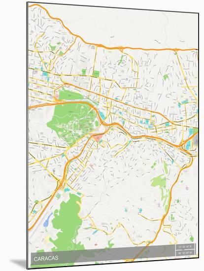 Caracas, Venezuela (Bolivarian Republic of) Map-null-Mounted Poster