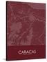 Caracas, Venezuela (Bolivarian Republic of) Red Map-null-Stretched Canvas