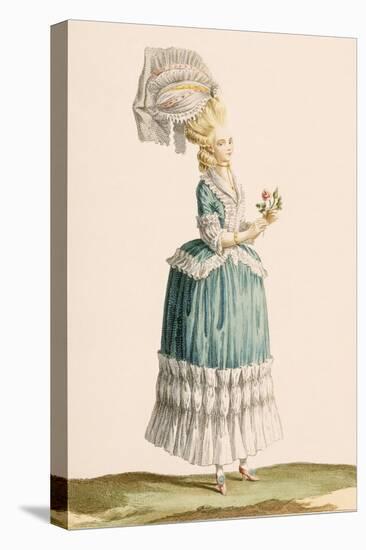 Caraco a La Polanaise, Engraved by Dupin, from 'Galeries Des Modes Et Costumes Francais', C.1778-87-Claude Louis Desrais-Stretched Canvas