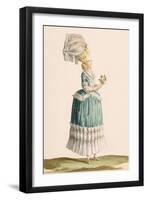 Caraco a La Polanaise, Engraved by Dupin, from 'Galeries Des Modes Et Costumes Francais', C.1778-87-Claude Louis Desrais-Framed Giclee Print