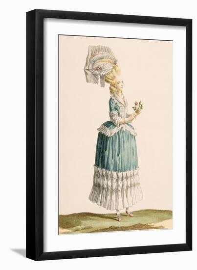 Caraco a La Polanaise, Engraved by Dupin, from 'Galeries Des Modes Et Costumes Francais', C.1778-87-Claude Louis Desrais-Framed Giclee Print