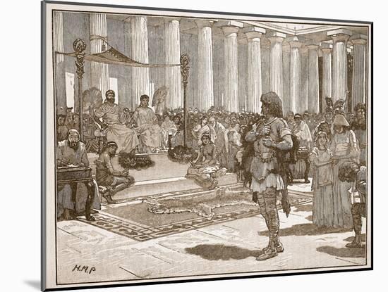 Caractacus before Claudius, Illustration from 'Cassell's Illustrated History of England'-English School-Mounted Giclee Print