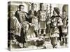 Caractacus Confronts Emperor Claudius-C.l. Doughty-Stretched Canvas