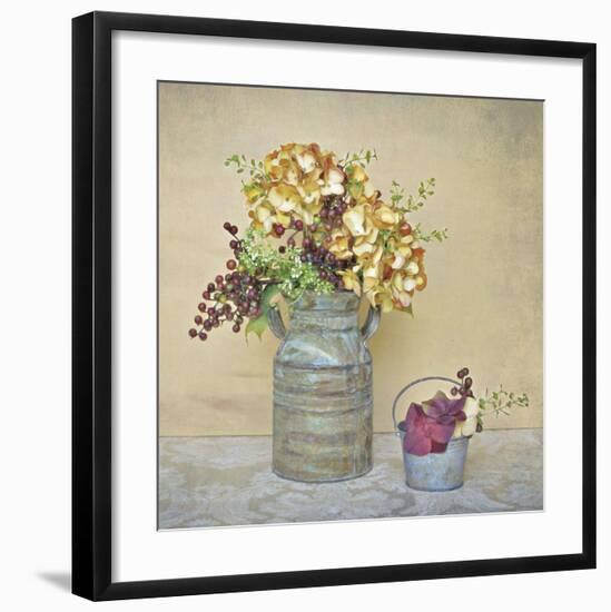 Caramel Hydrangeas-Cristin Atria-Framed Art Print