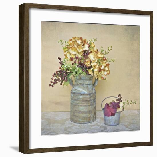 Caramel Hydrangeas-Cristin Atria-Framed Art Print