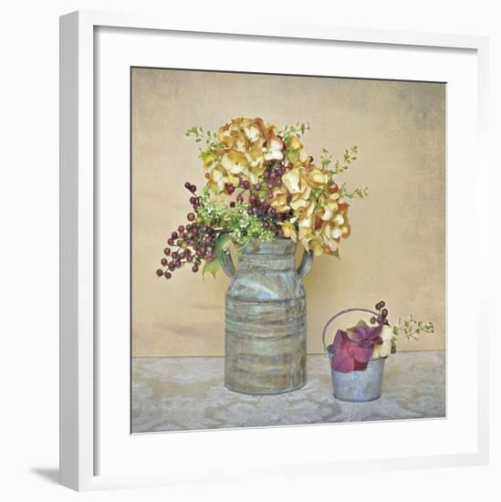 Caramel Hydrangeas-Cristin Atria-Framed Art Print