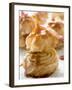 Caramelised Profiterole with Cream Filling-null-Framed Photographic Print