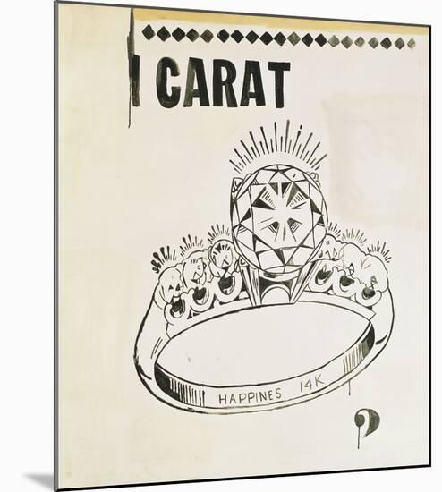 Carat, 1961-Andy Warhol-Mounted Art Print