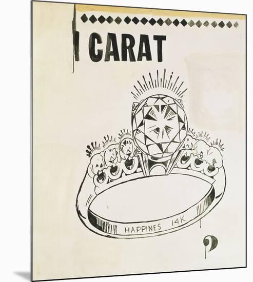 Carat, 1961-Andy Warhol-Mounted Art Print