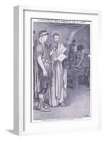 Carausius Sees Himself on a Coin He Has Ordered for Britain-Walter Stanley Paget-Framed Giclee Print