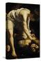 Caravaggio / 'David Victorious over Goliath', ca. 1600, Italian School, Oil on canvas, 110,4 cm...-CARAVAGGIO-Stretched Canvas