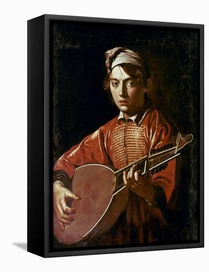 Caravaggio: Luteplayer-Caravaggio-Framed Stretched Canvas