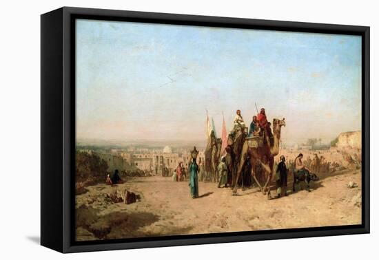 Caravan, 1860-Felix Francois Georges Philibert Ziem-Framed Stretched Canvas