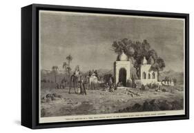 Caravan Arriving at a Well Near Thebes, Egypt-null-Framed Stretched Canvas